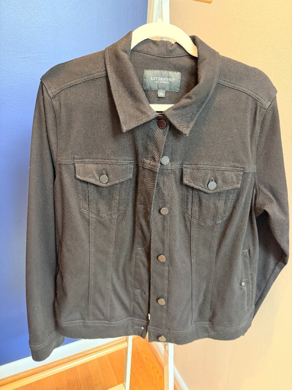 Black denim style cotton jacket